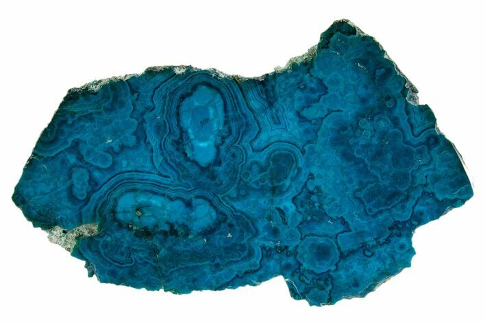 Polished Banded Chrysocolla and Malachite - Bagdad Mine, Arizona #324626